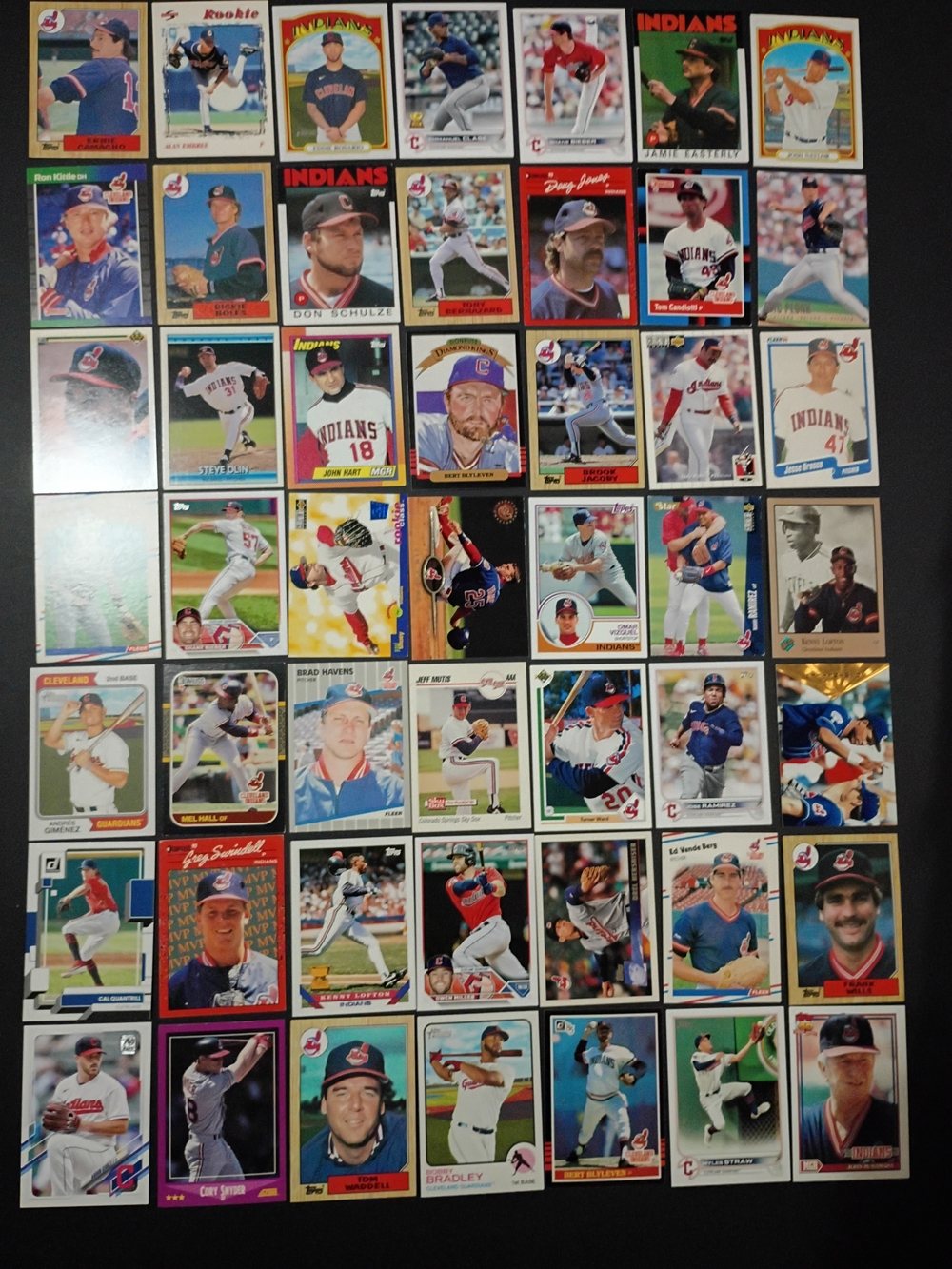 49 Cleveland Guardians Indians Baseball cards Jose & Manny Ramirez Bieber Thome